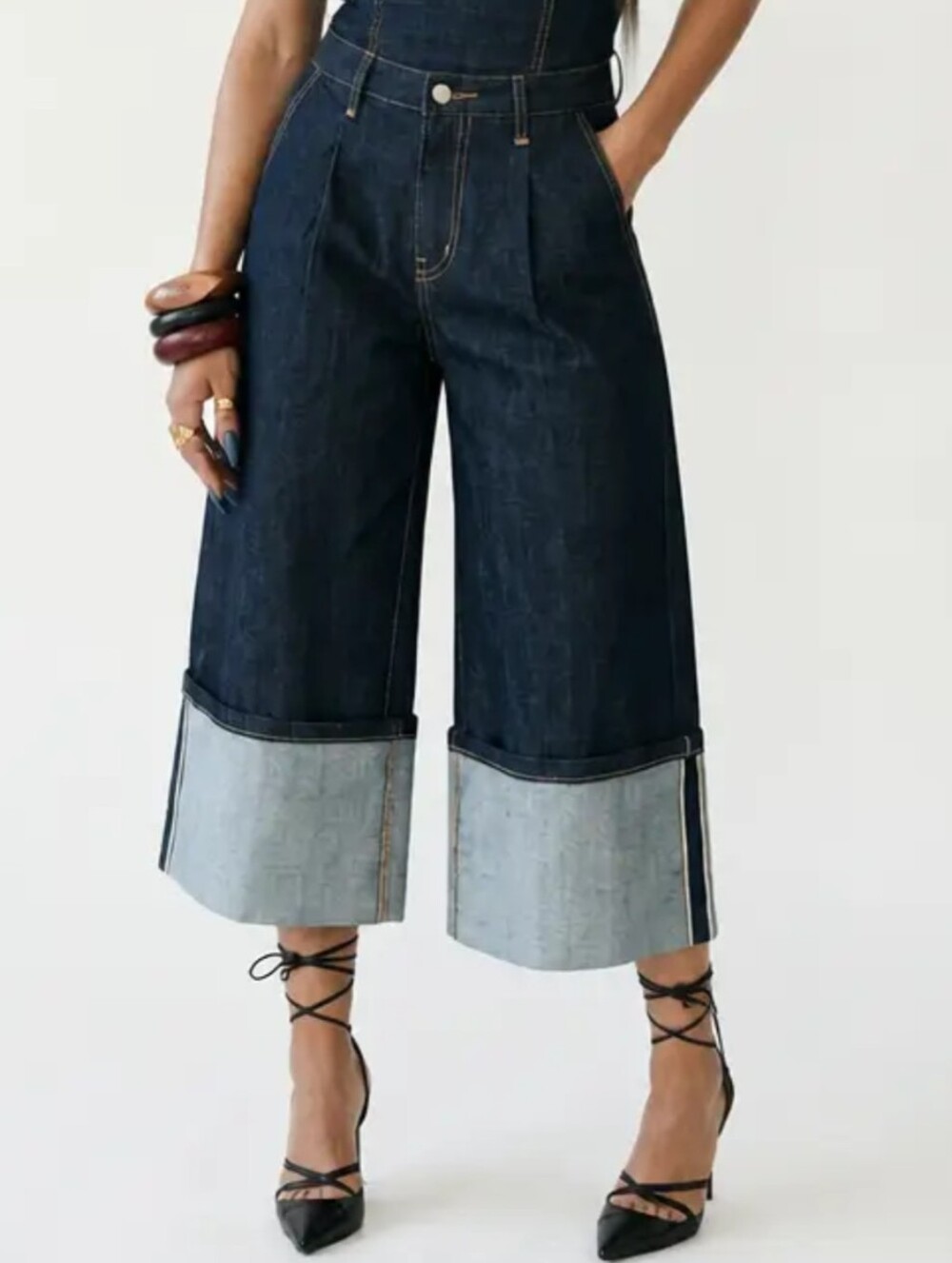NWT Uoozee Wide Cuff Jean